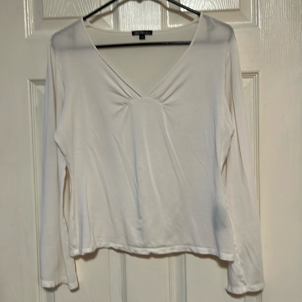 Cream color slight bell long sleeve top Large